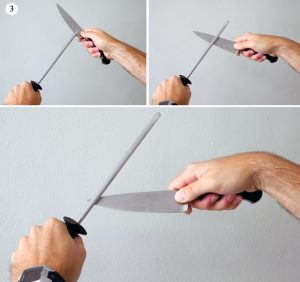Como manter suas facas - Passo 3